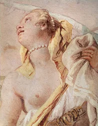 Rinaldo överger Armida, detalj av Armida, från "Gerusalemme Liberata" av Torquato Tasso (1544-95), 1757